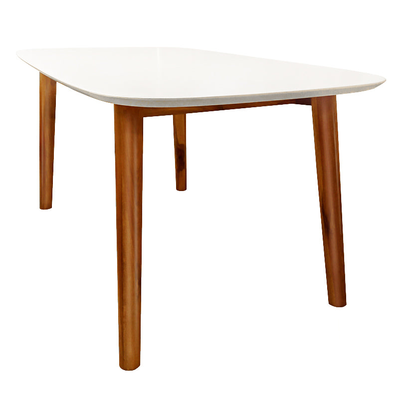 Mesa de comedor Feliz, laca blanca